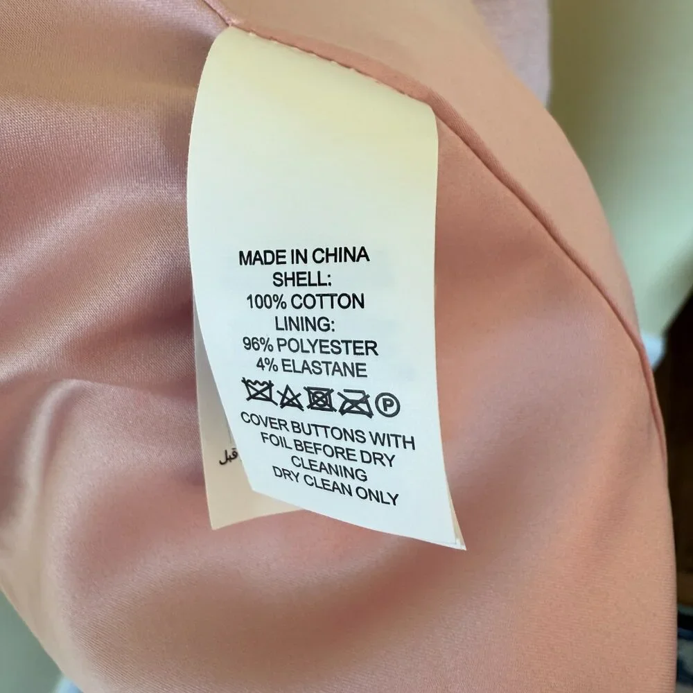 NEW, Unworn Kate Spade Pink Tweed Bow Coat Size XL - Picture 6 of 7